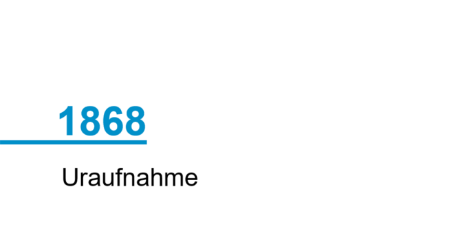 Jahreszahl 1868; Uraufnahme